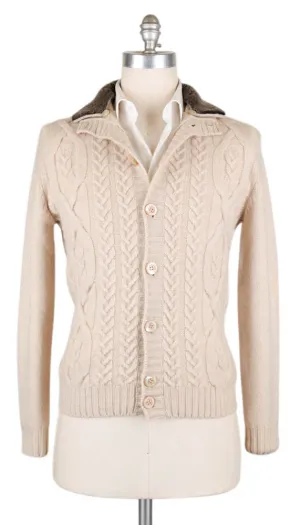 Luigi Borrelli Beige Sweater - Size: Medium US / 50 EU