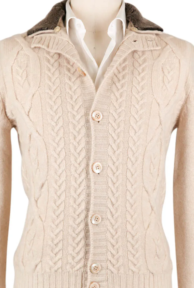 Luigi Borrelli Beige Sweater - Size: Medium US / 50 EU