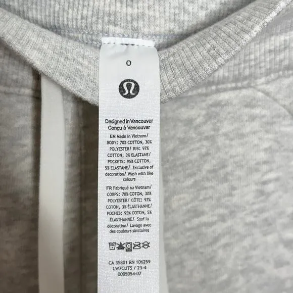 LULULEMON Scuba High-Rise Short 5&quot; Heathered Core Ultra Light Grey {PP14}