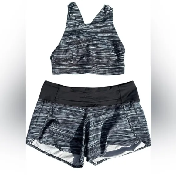 Lululemon Women’s Sports Bra and Shorts Workout Set Size 6