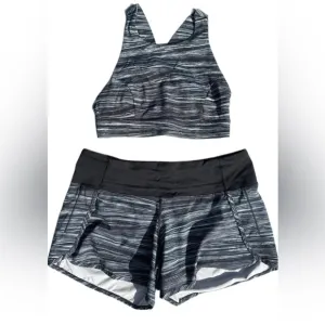 Lululemon Women’s Sports Bra and Shorts Workout Set Size 6