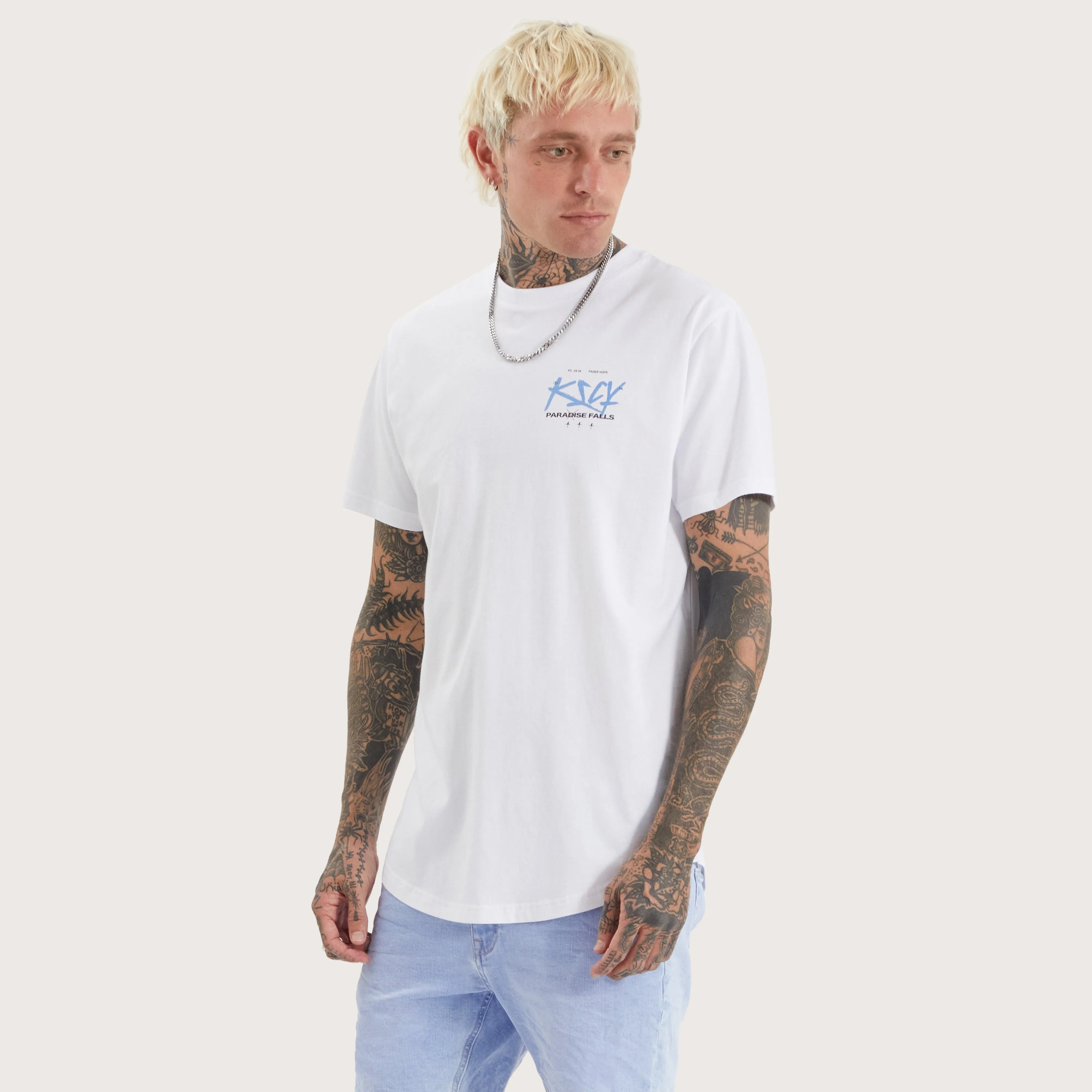 Luxor Dual Curved Tee Optical White