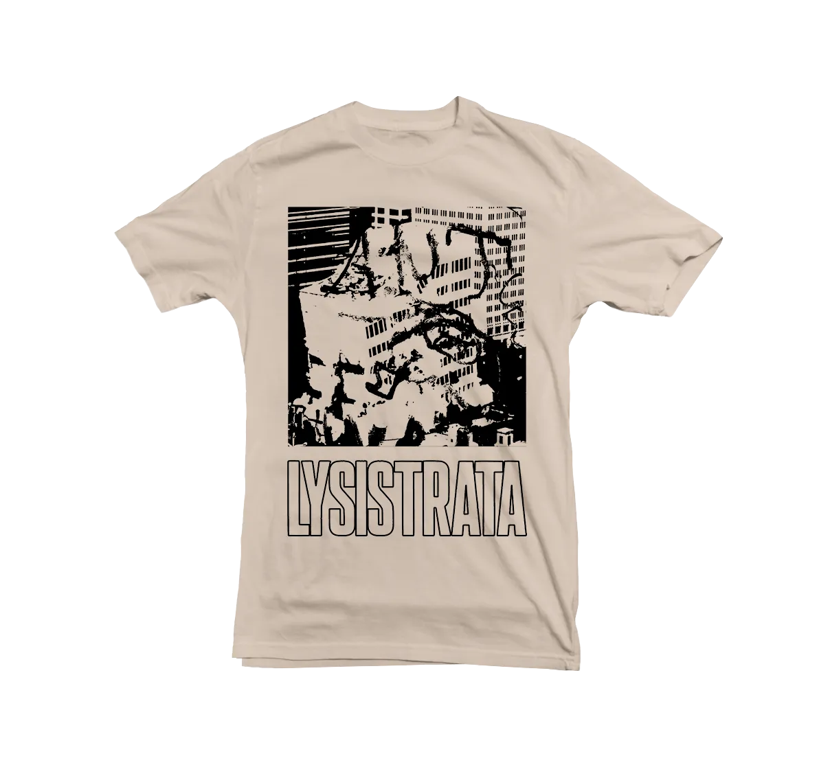 LYSISTRATA  "Building" Light Sand T-Shirt