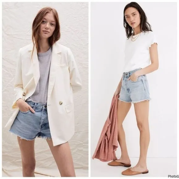 Madewell Relaxed Denim Shorts in Cedarcroft Wash 26
