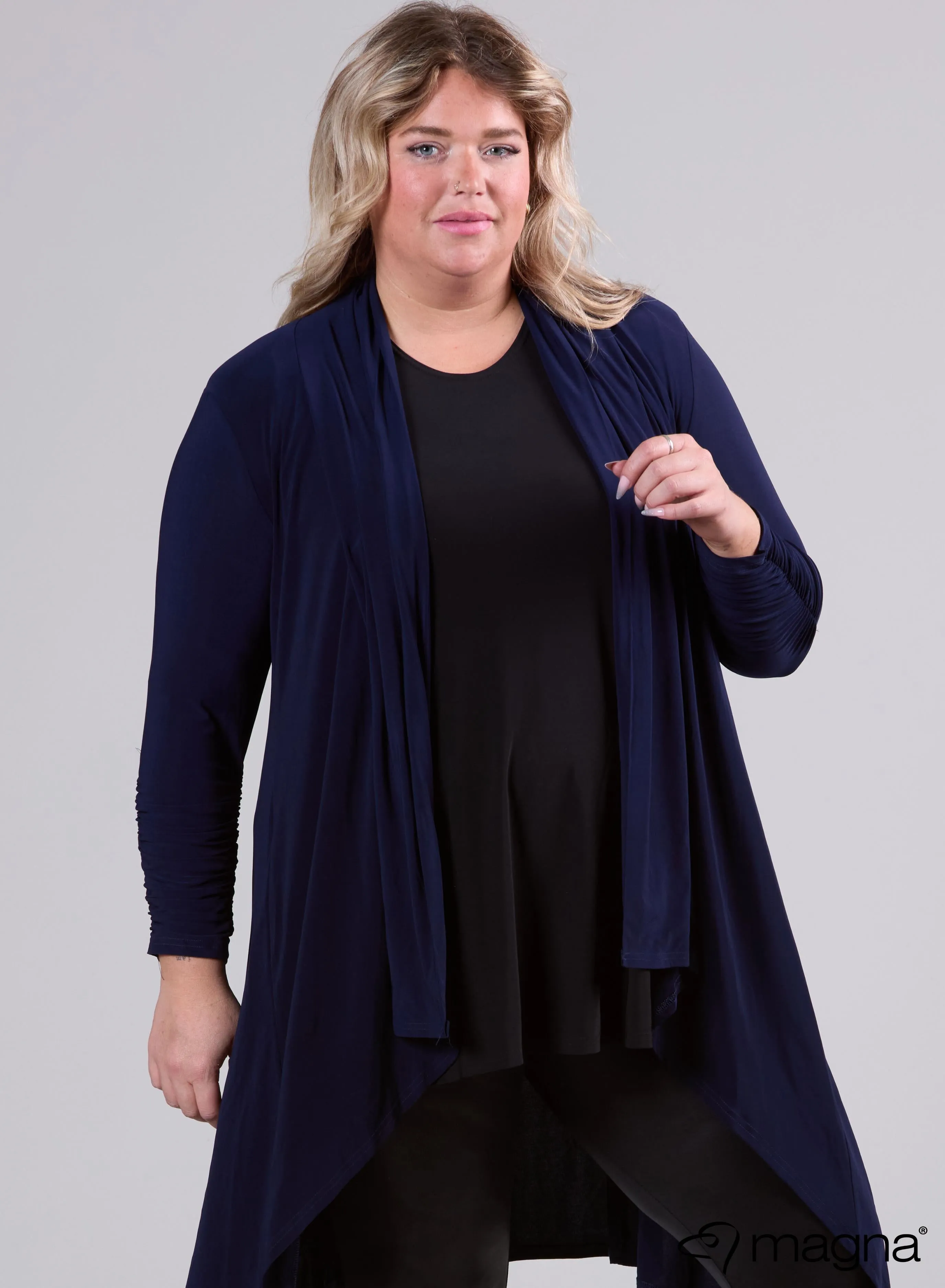 Magna Edgy Cardigan Navy