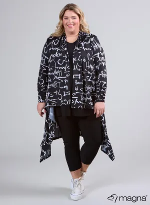 Magna Edgy Cover Print Letter Print B/W