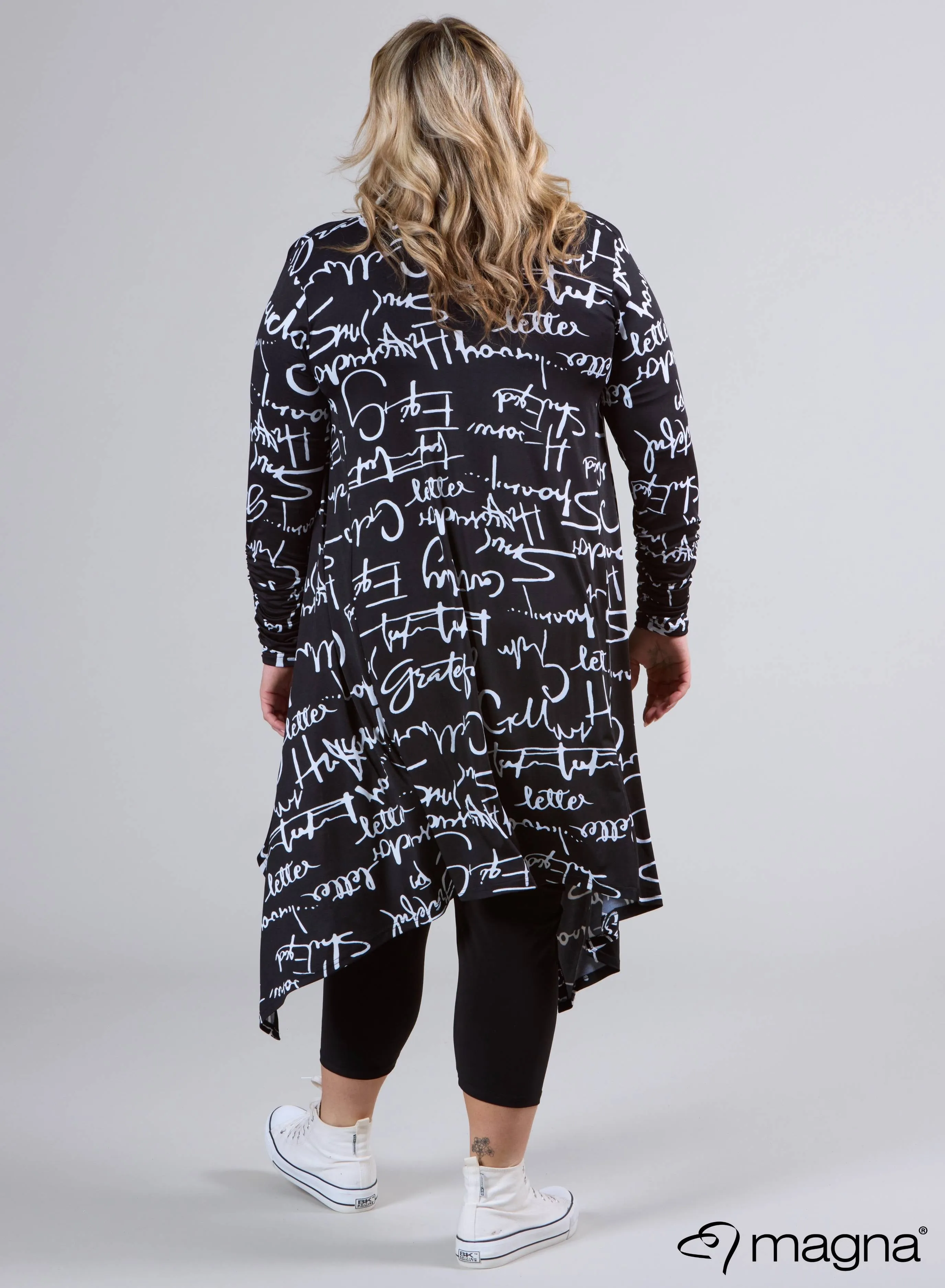 Magna Edgy Cover Print Letter Print B/W