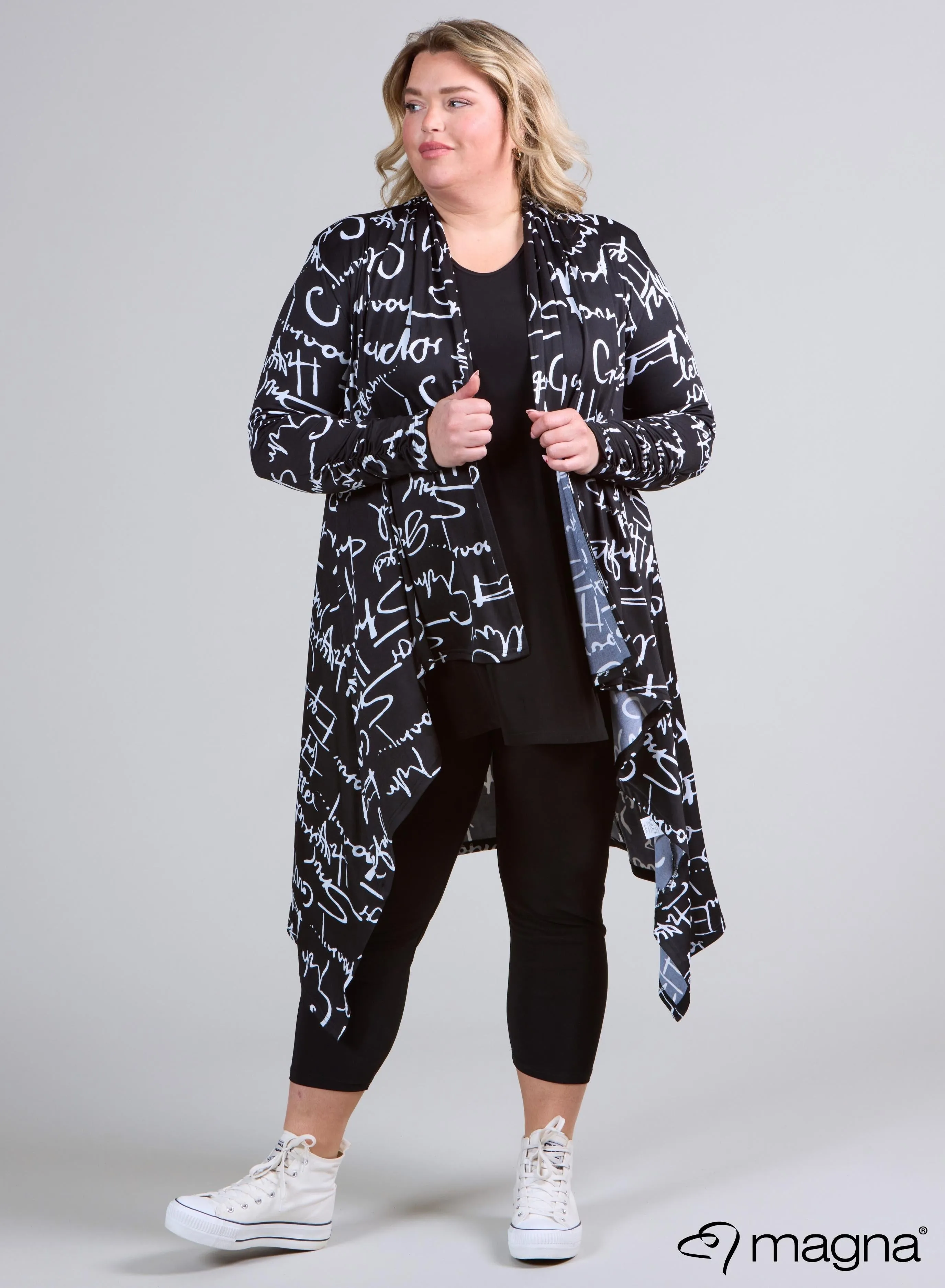 Magna Edgy Cover Print Letter Print B/W