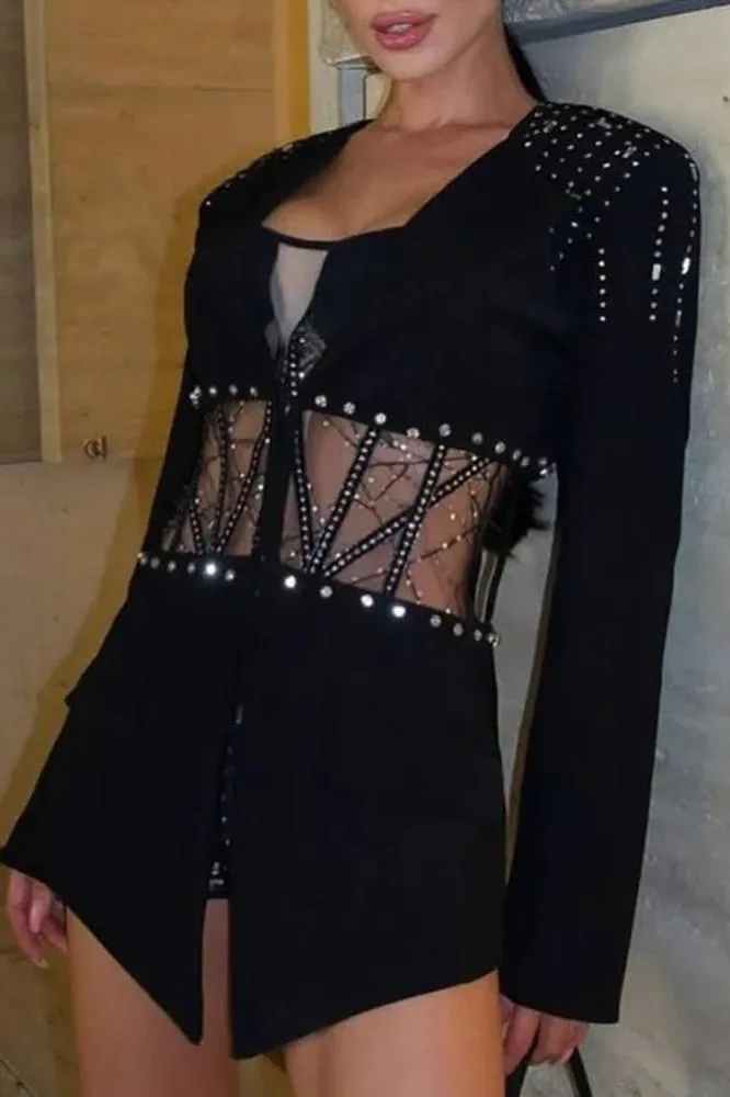 Malvina Diamante Cut Out Blazer Set
