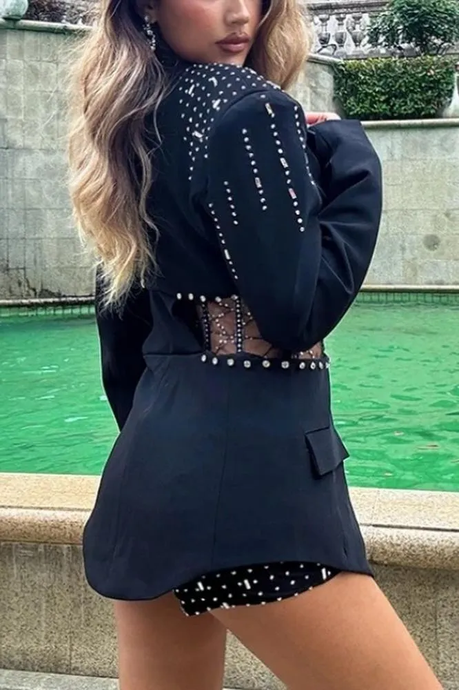 Malvina Diamante Cut Out Blazer Set