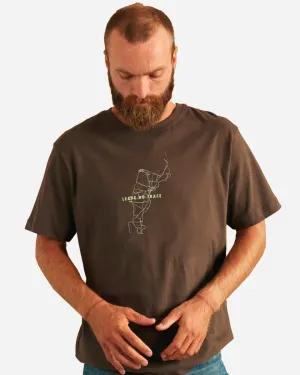 Map Brushed T-shirt - Dark Oak
