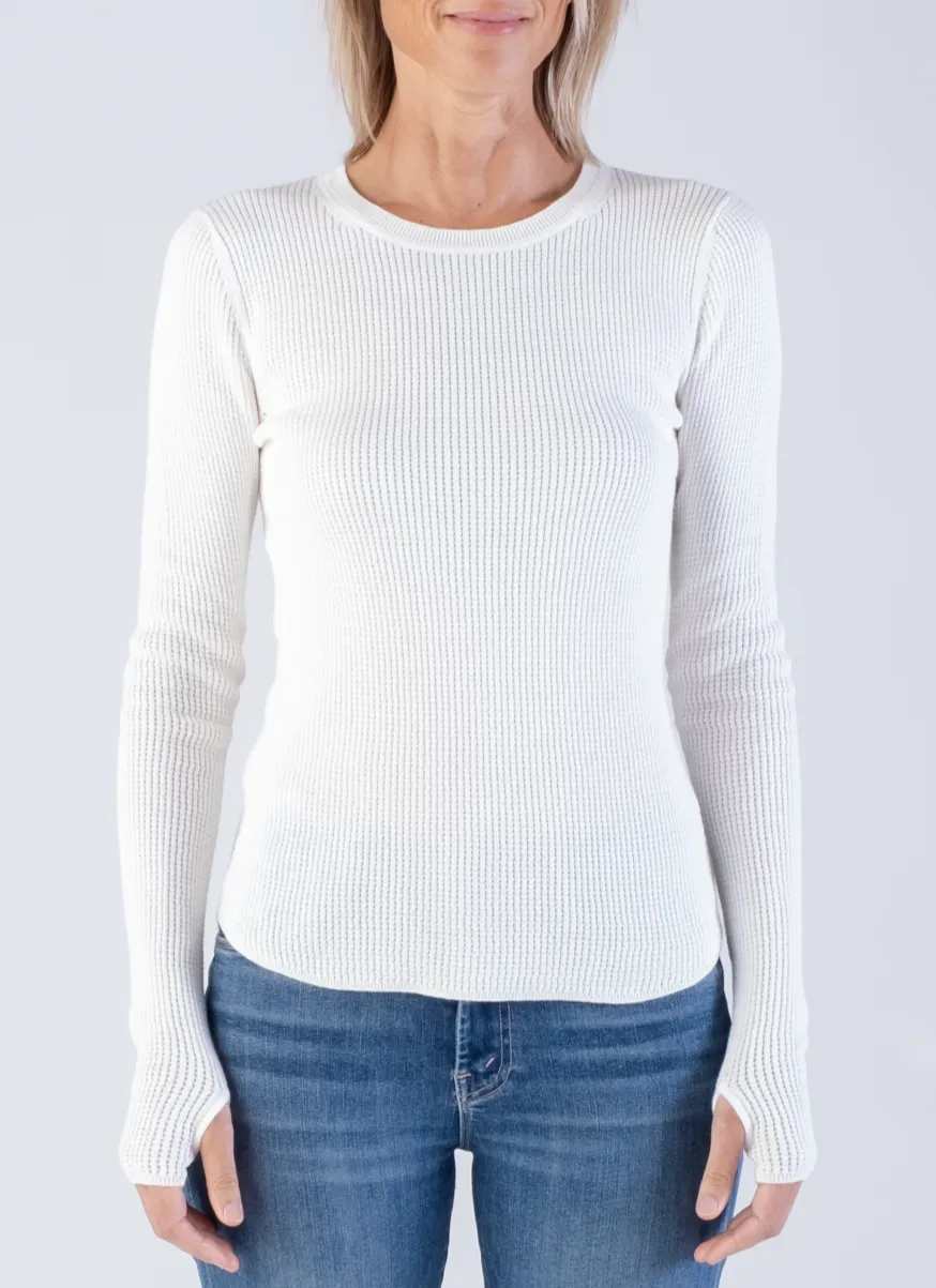 Margaret O'Leary Waffle Crew Top