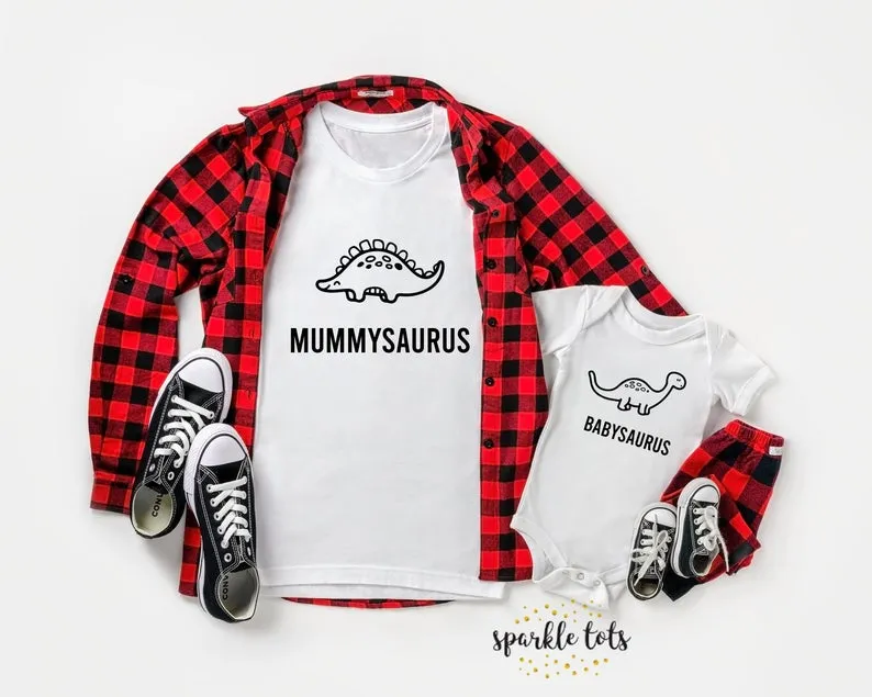 Matching family dinosaur shirts