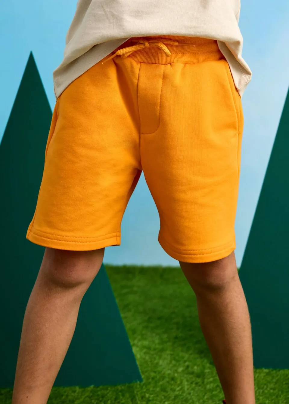 Mayoral Boys Jersey Shorts 611 Orange Ss25
