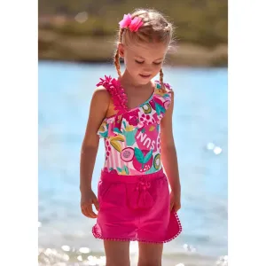 Mayoral Girls Shorts Ss24 607 Fuchsia