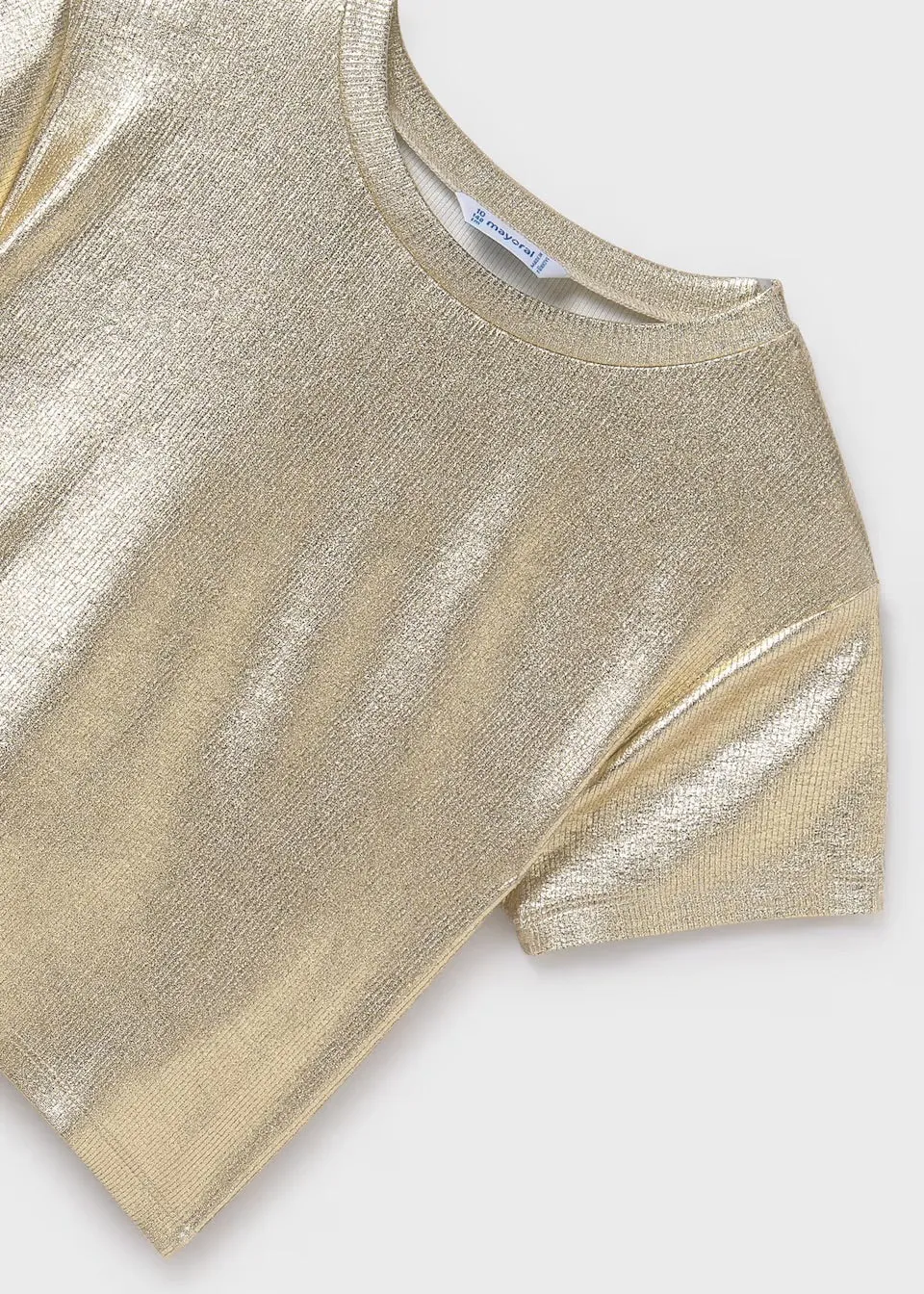 Mayoral Older Girls Metallic T-Shirt 6027 Gold