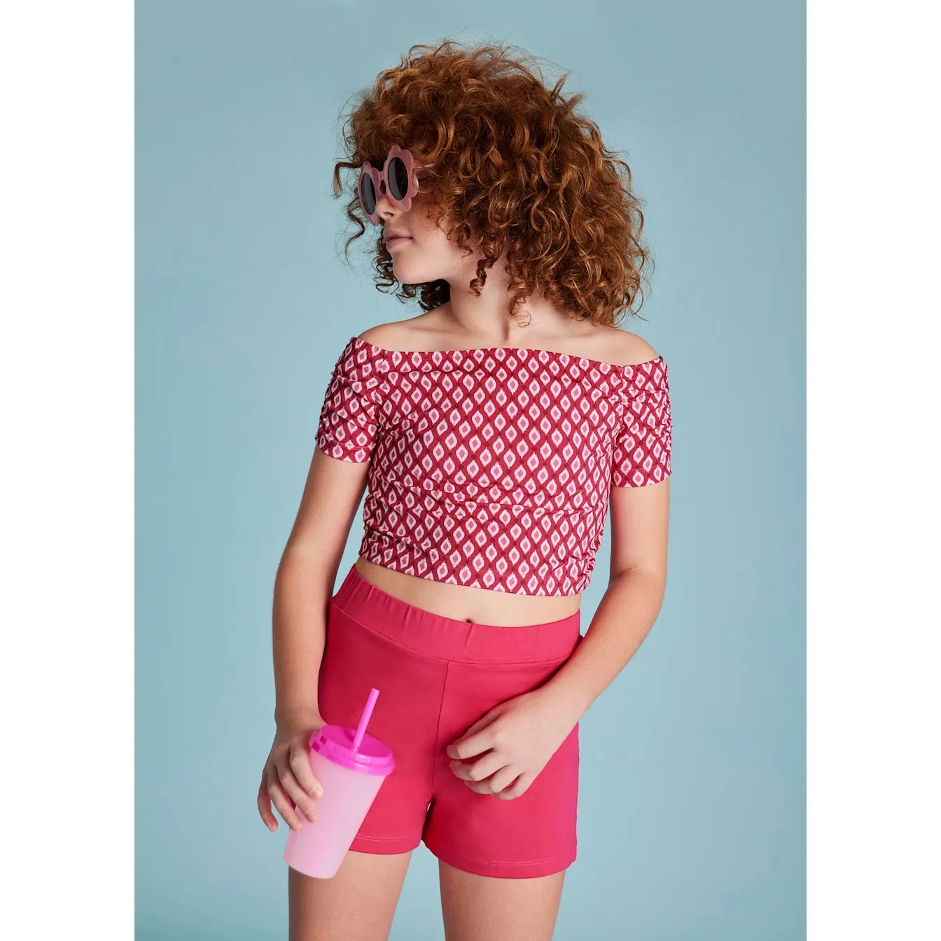 Mayoral Older Girls Shorts Set 6293 Pink