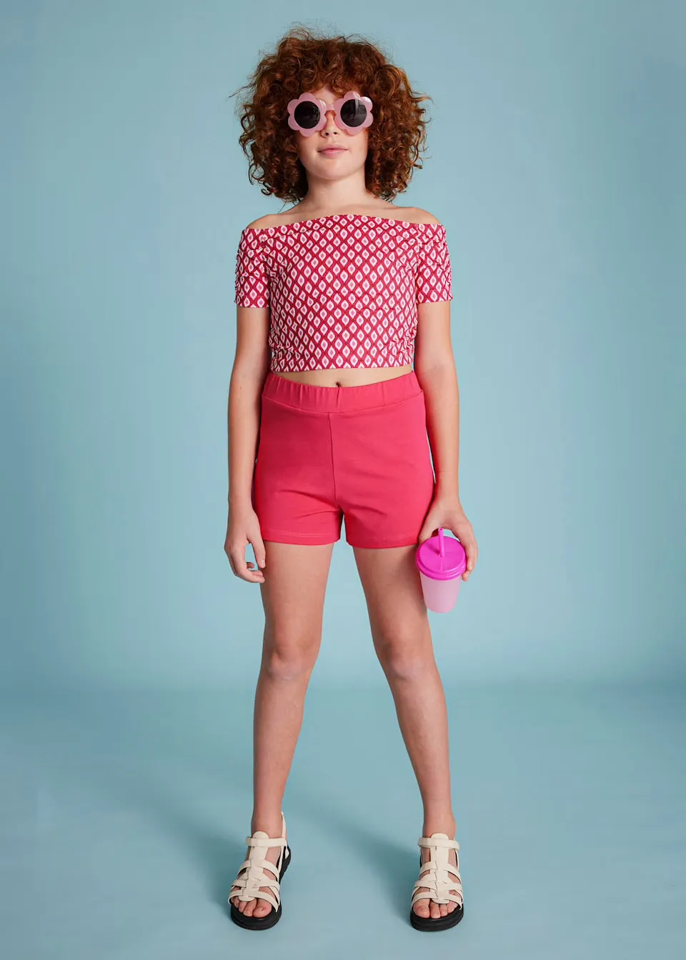 Mayoral Older Girls Shorts Set 6293 Pink