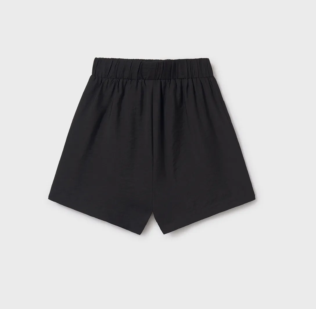 Mayoral Tween Black Bow Tie Shorts