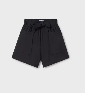 Mayoral Tween Black Bow Tie Shorts