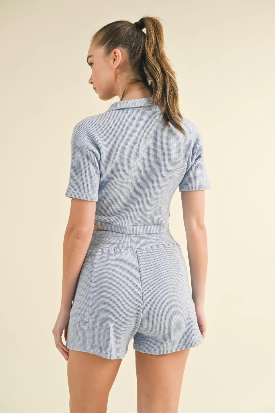 Melanie Waffle Knit Shorts