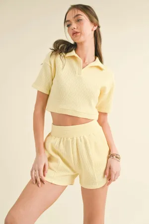 Melanie Waffle Knit Shorts