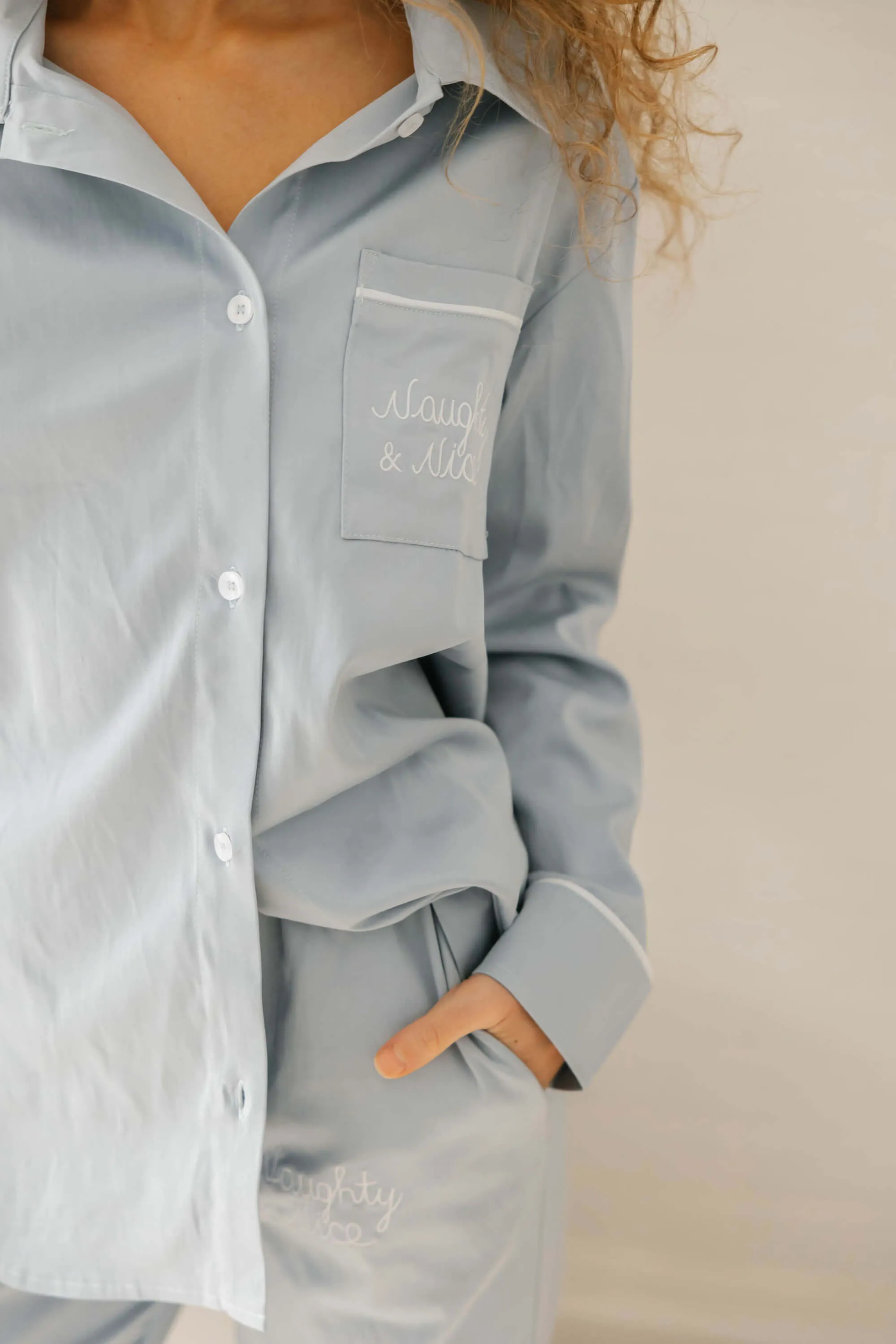 Melina Sleep Shirt in Sky Blue