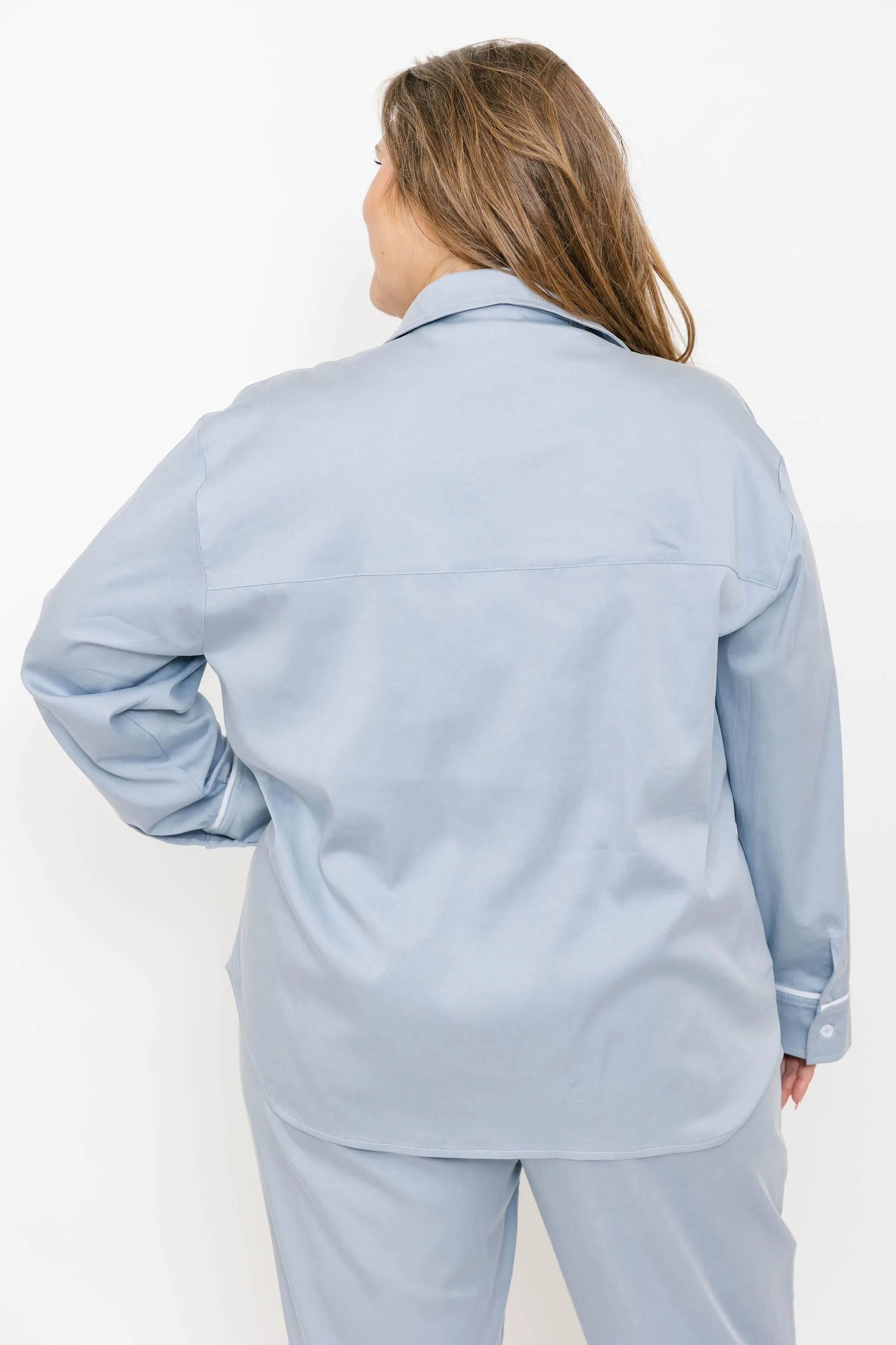 Melina Sleep Shirt in Sky Blue