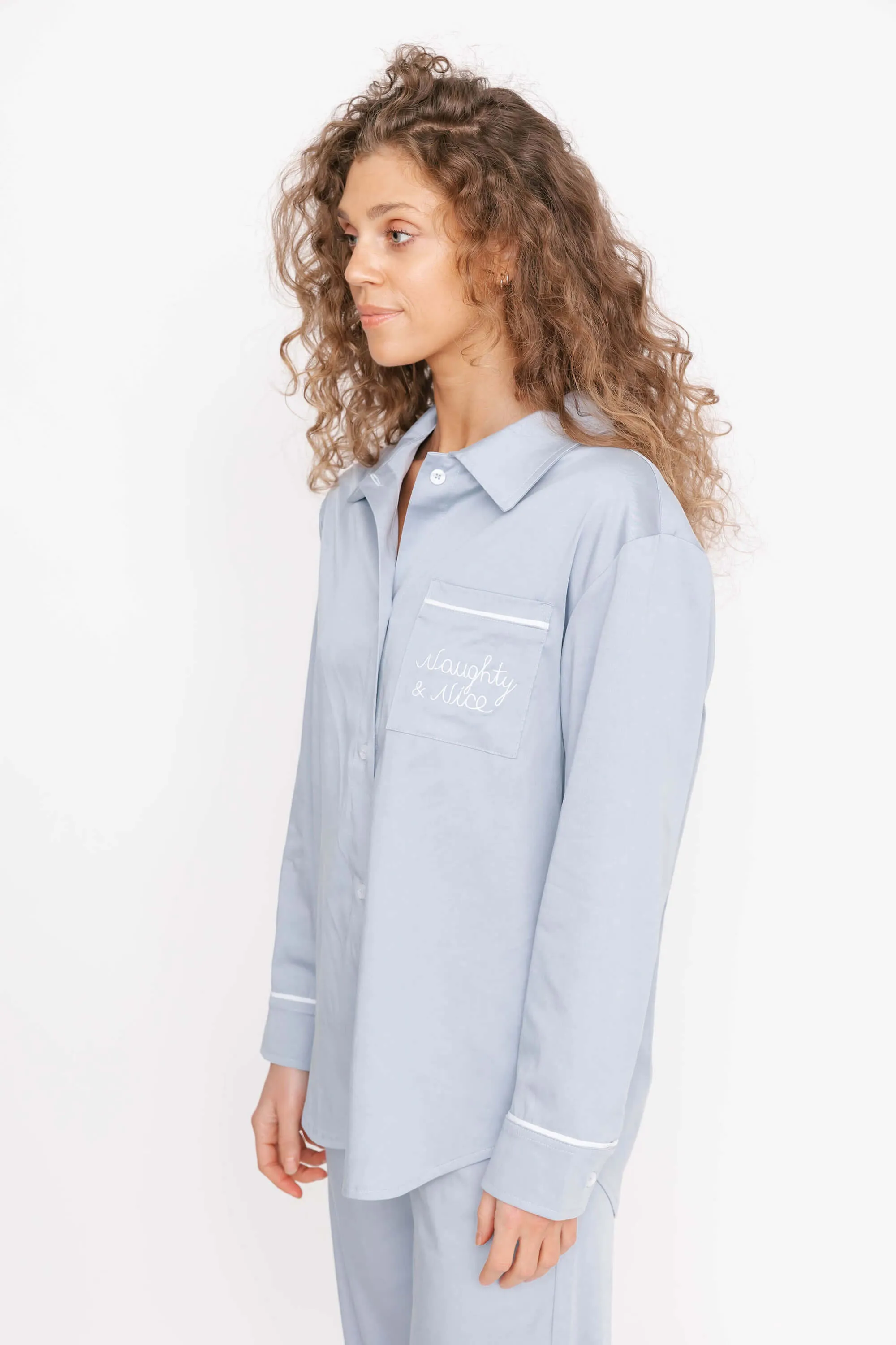 Melina Sleep Shirt in Sky Blue