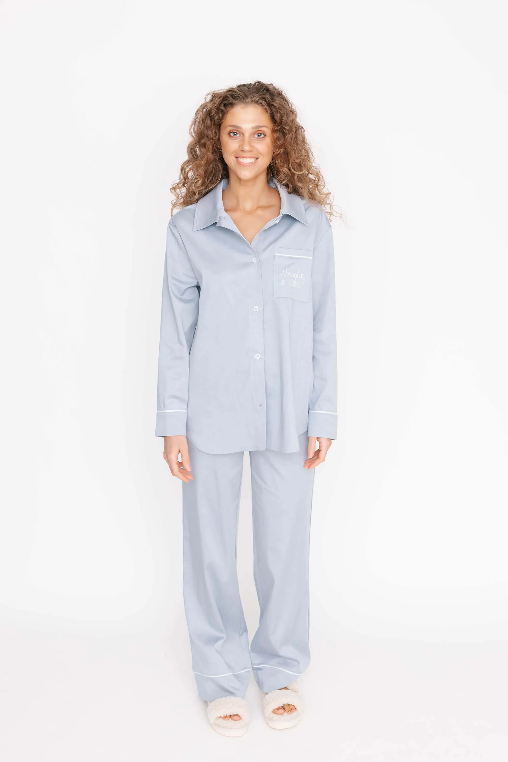 Melina Sleep Shirt in Sky Blue