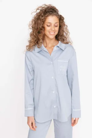 Melina Sleep Shirt in Sky Blue