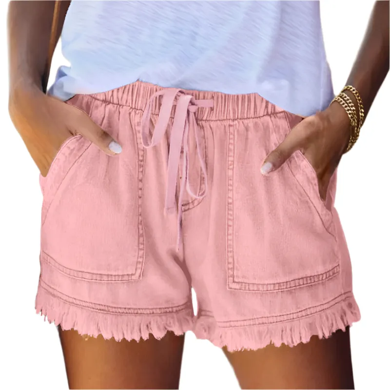 Melissa - Trendy Versatile Styling High-Waist Denim Shorts