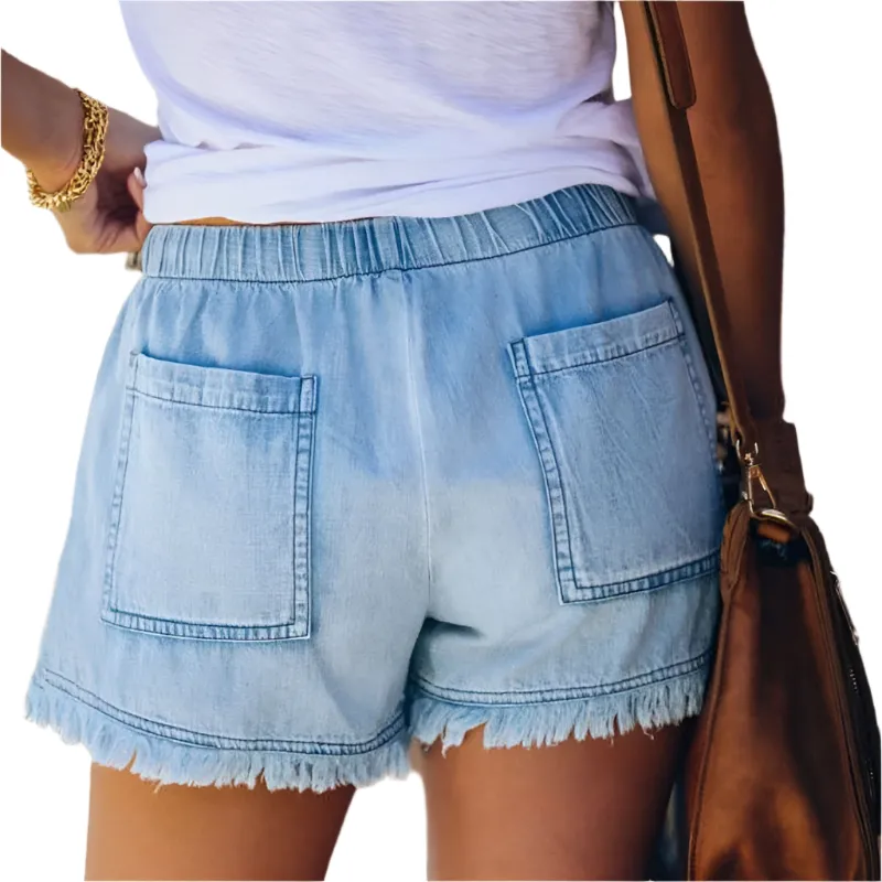 Melissa - Trendy Versatile Styling High-Waist Denim Shorts