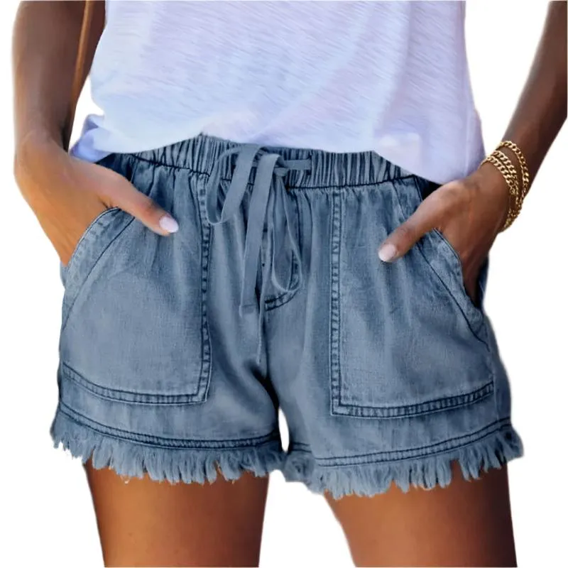 Melissa - Trendy Versatile Styling High-Waist Denim Shorts
