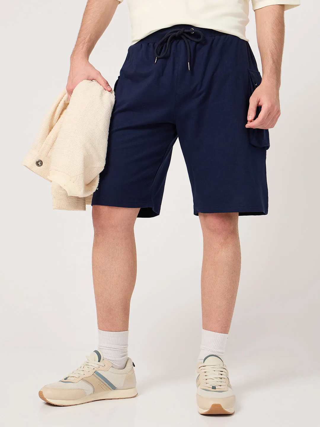 Men Navy Cargo Pocket Short