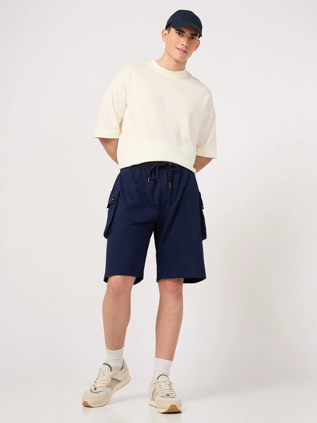 Men Navy Cargo Pocket Short