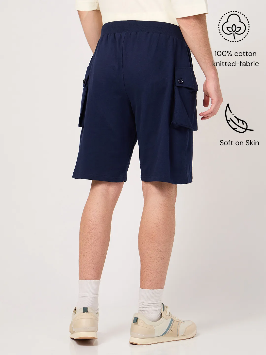 Men Navy Cargo Pocket Short