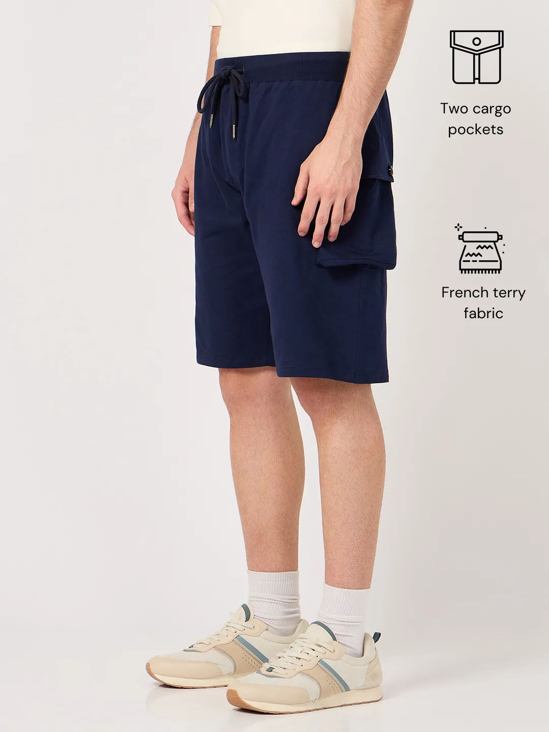 Men Navy Cargo Pocket Short