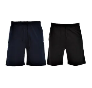 MEN’S NAVY/BLACK KNIT LOUNGE SHORTS - 2 PK