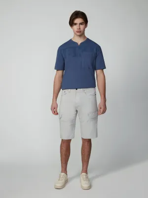 Men's Solid Bungee Capri Cargo Shorts 13" Inseam