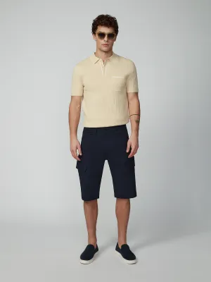 Men's Solid Bungee Capri Cargo Shorts 13" Inseam