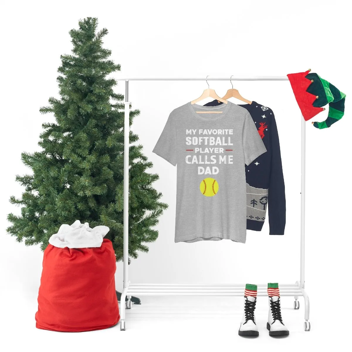 Men's Tee - My Favorite Softball Player Calls Me Dad