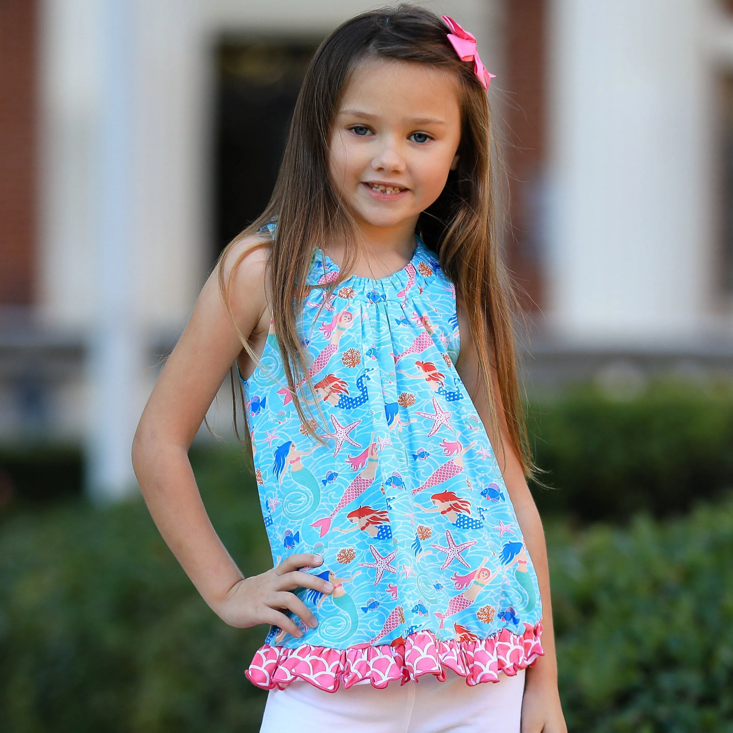 Mermaid Swing Top Spring Summer 3m to 6Y