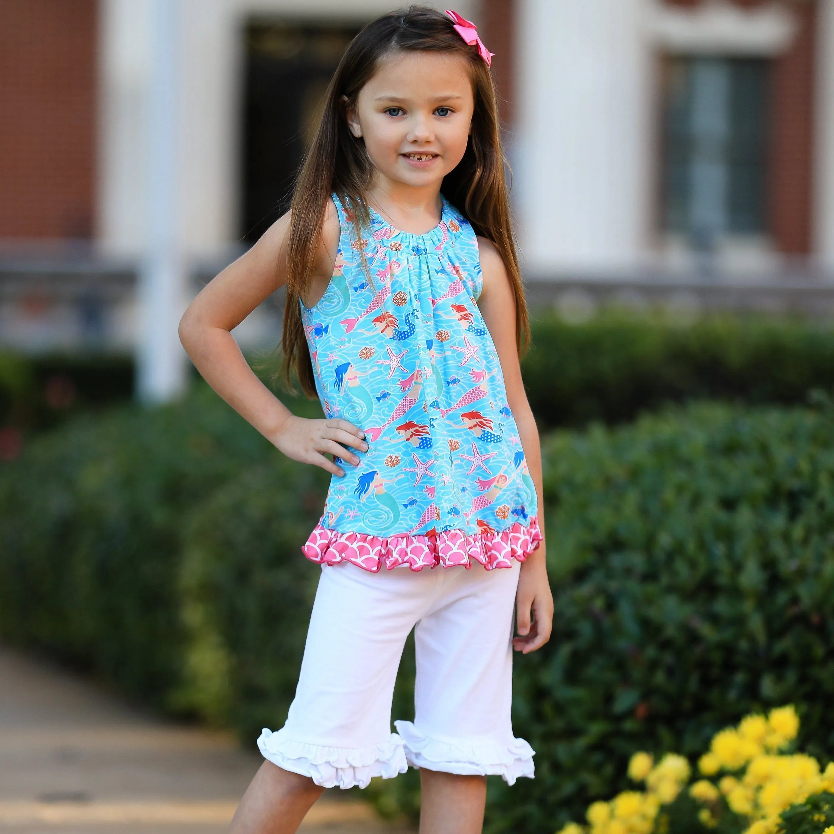 Mermaid Swing Top Spring Summer 3m to 6Y