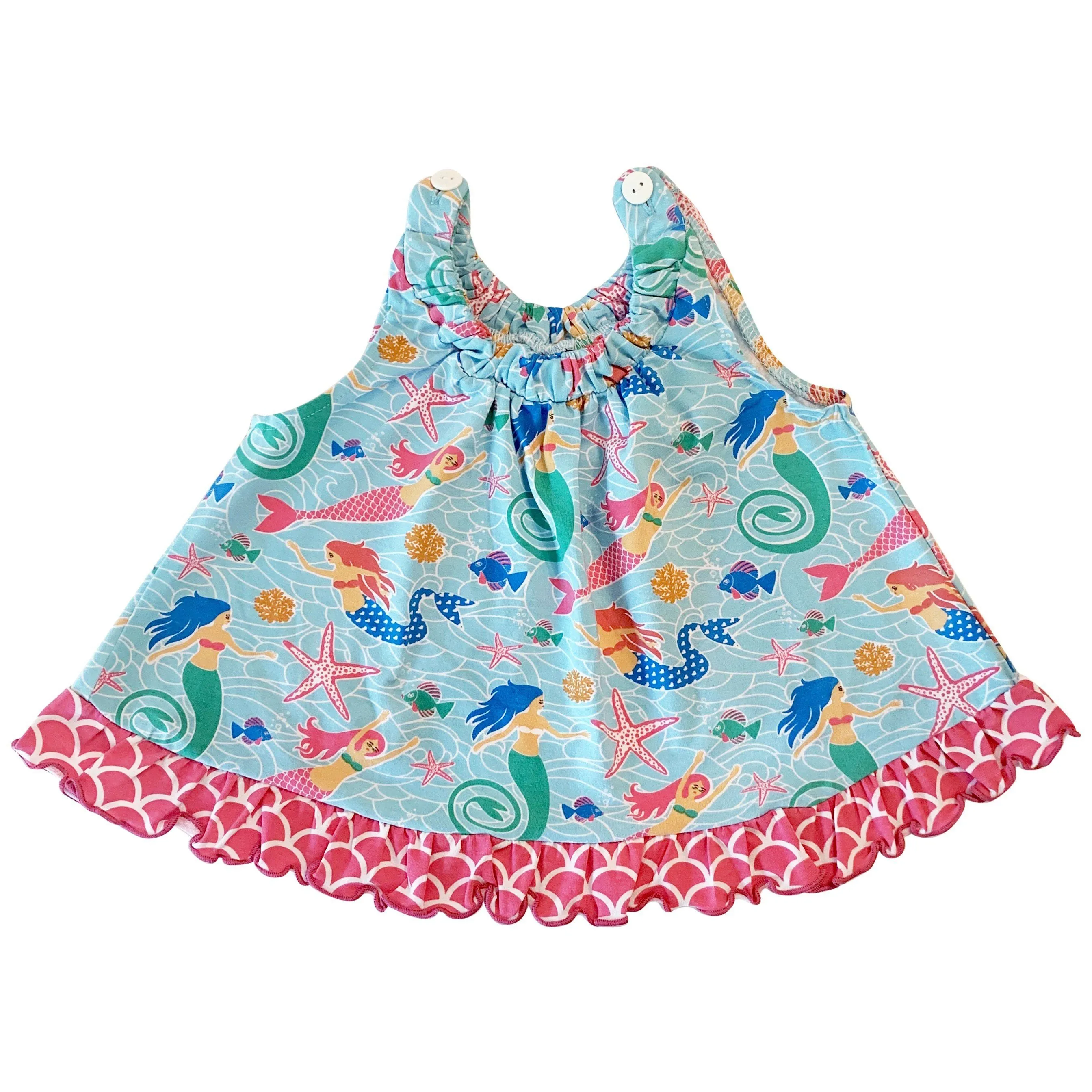 Mermaid Swing Top Spring Summer 3m to 6Y