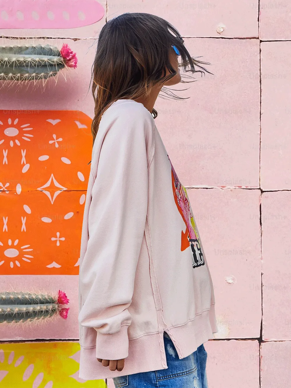Mexican Fiesta Sweater - VINTAGE PINK
