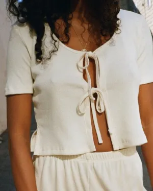 Mia Top in Oat Milk