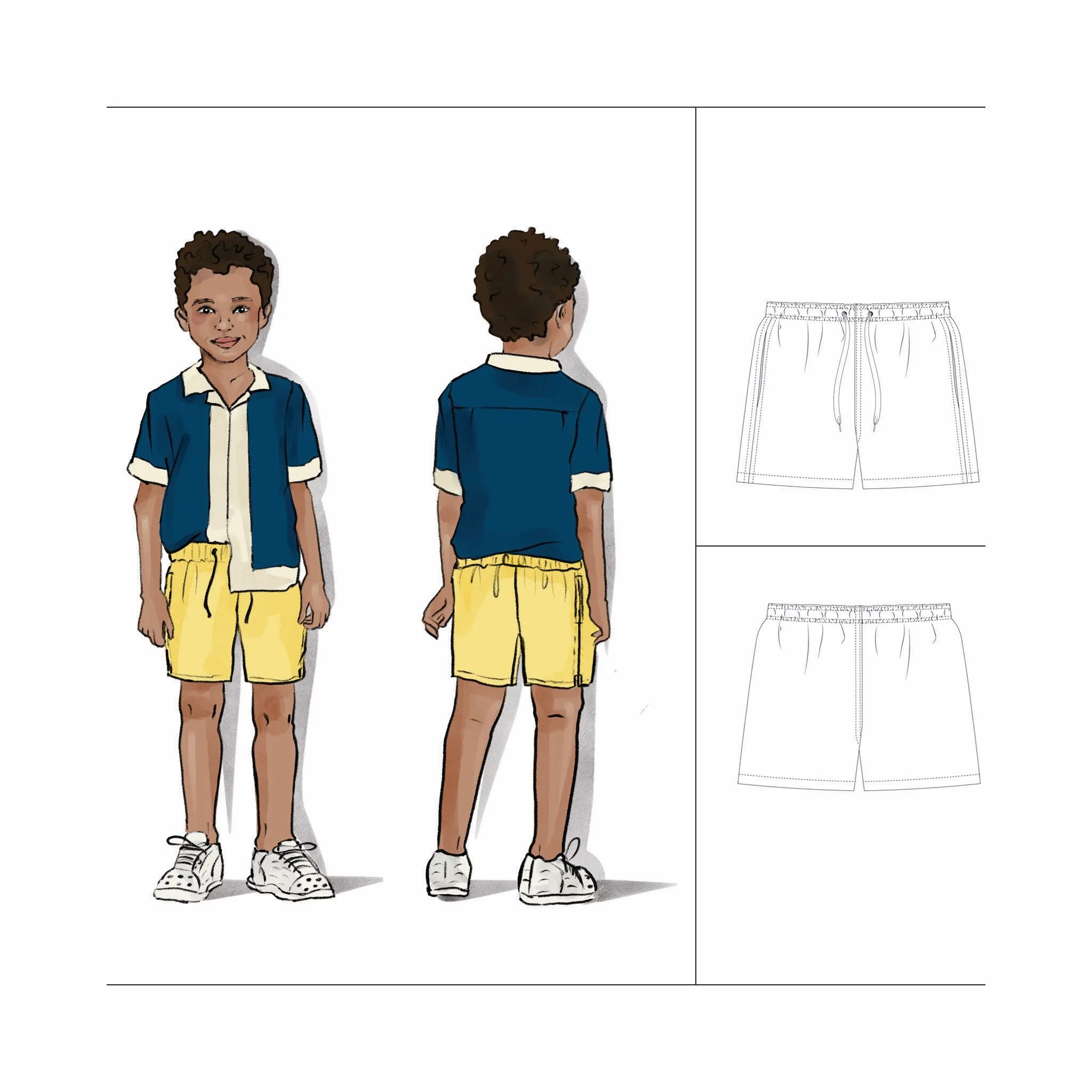 Mid Thigh Short Pattern - Boy 5-10