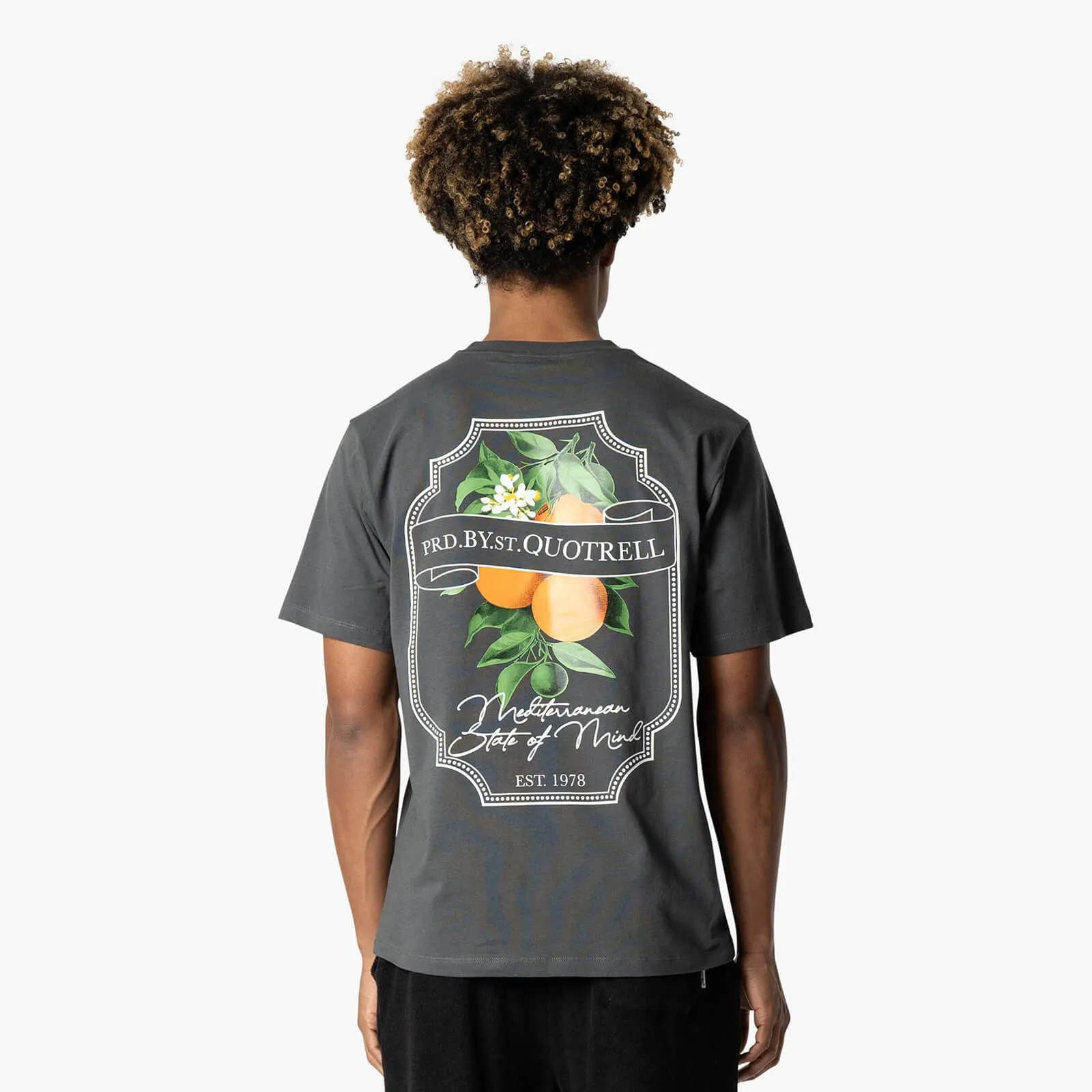 MINEOLA TEE | ANTHRACITE/WHITE
