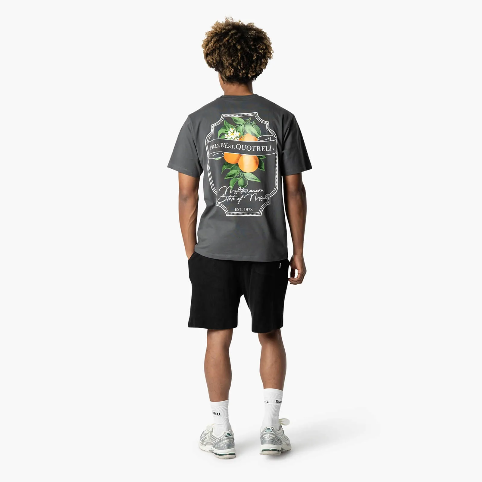 MINEOLA TEE | ANTHRACITE/WHITE